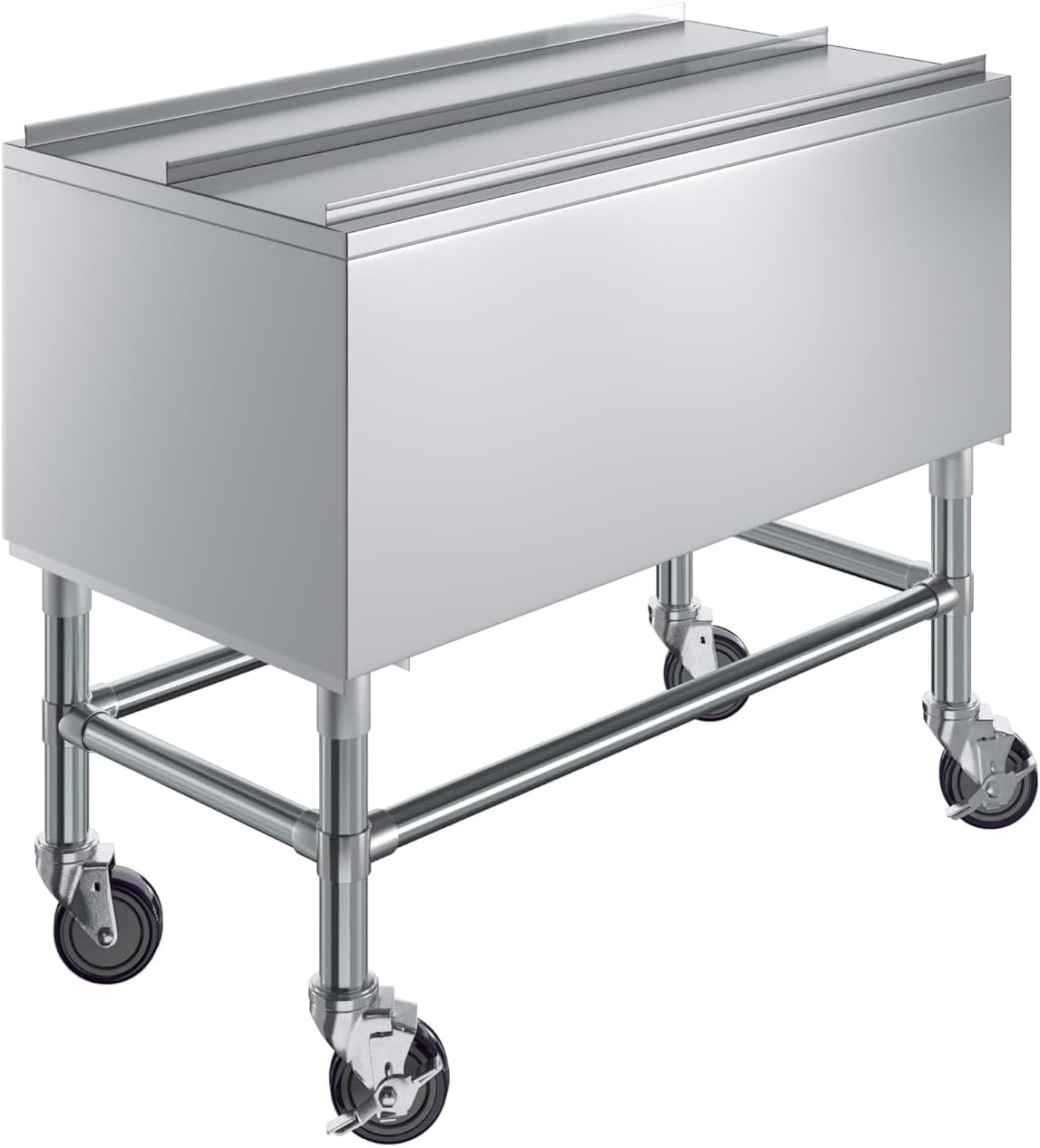 Mobile Ice Bin with Sliding Lid
