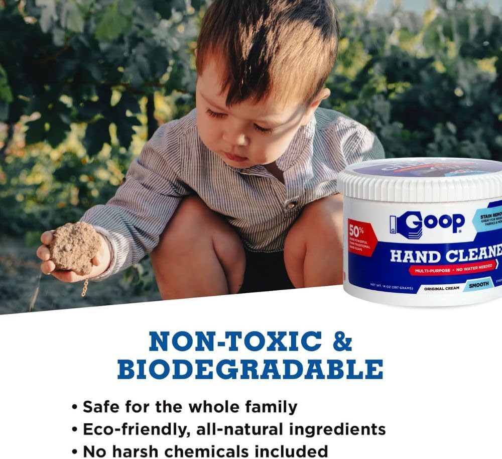 Multi-Purpose Hand Cleaner- Waterless Hand Degreaser, Laundry Stain Remover - NonToxic and Biodegradable Cleaner
