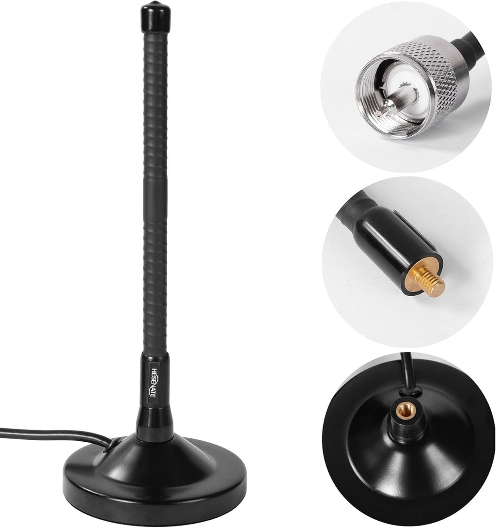 Mini CB Radio with Antenna Kit for Truck, Mobile CB Radio with AM FM PA | EMG Channel 9/19, VOX, 4-Watt Output for
