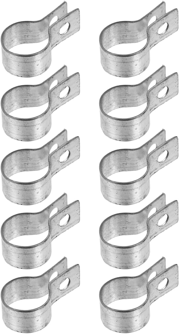 Chain Link Fence Brace Band 3/4 Inch Galvanized Steel Tension Band for Gate and Post Support Heavy-Duty Fence Clamp