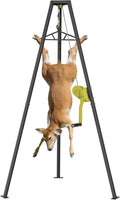 Deer Hoist,Tripod Game Stand with Gambrel and Manual Crank for Hanging Game,Portable Deer Hanger for