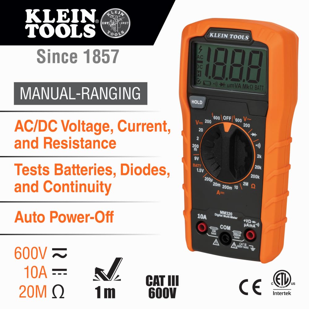 69355 Digital Multimeter Premium Electrical Test Kit with Non-Contact Voltage Tester, Receptacle Tester, Test Leads