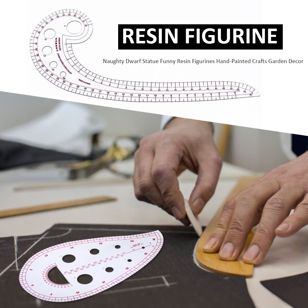 DIY Sewing Ruler, 2PCS/Set Comma-Shaped Curve Ruler, French Curve Ruler for Pattern Making, Drafting Clothes Sleeves