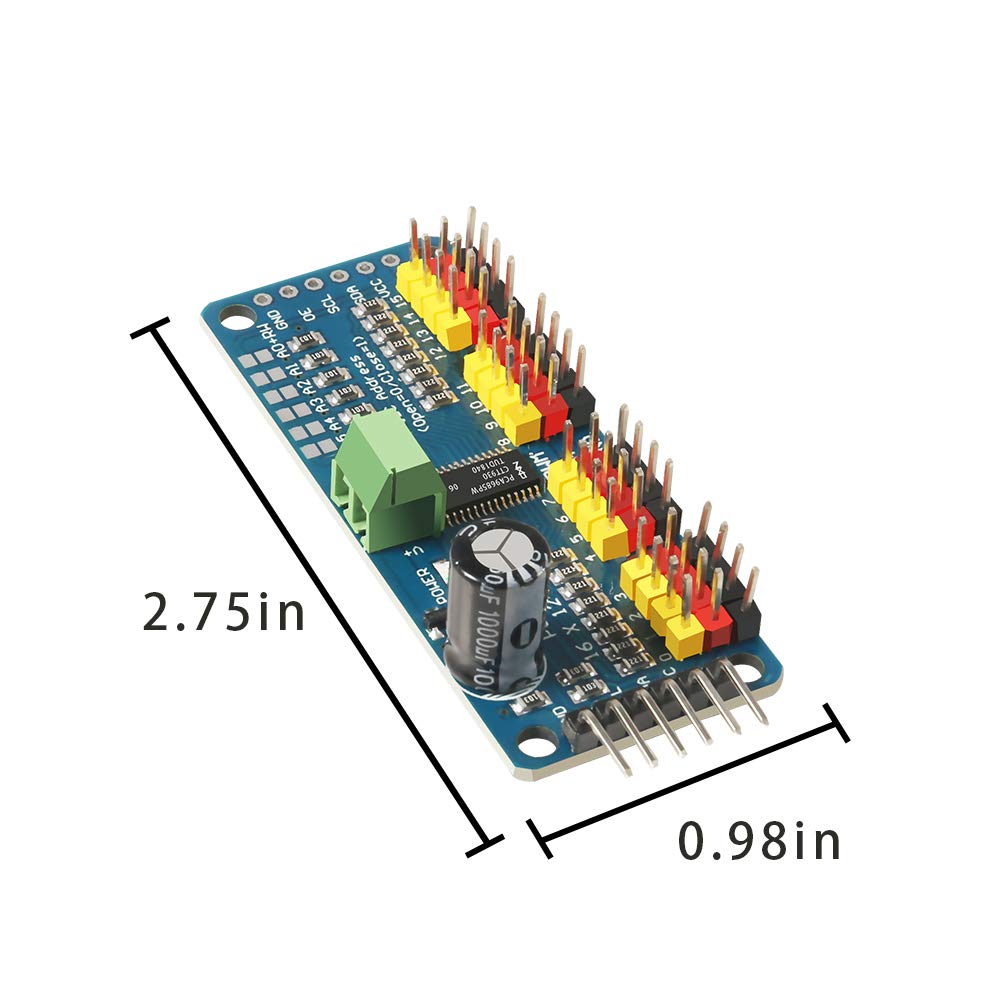 3PCS PCA9685 16 Channel 12 Bit PWM Servo Driver Board IIC Interface PCA9685 Module Controller Compatible with Raspberry Pi