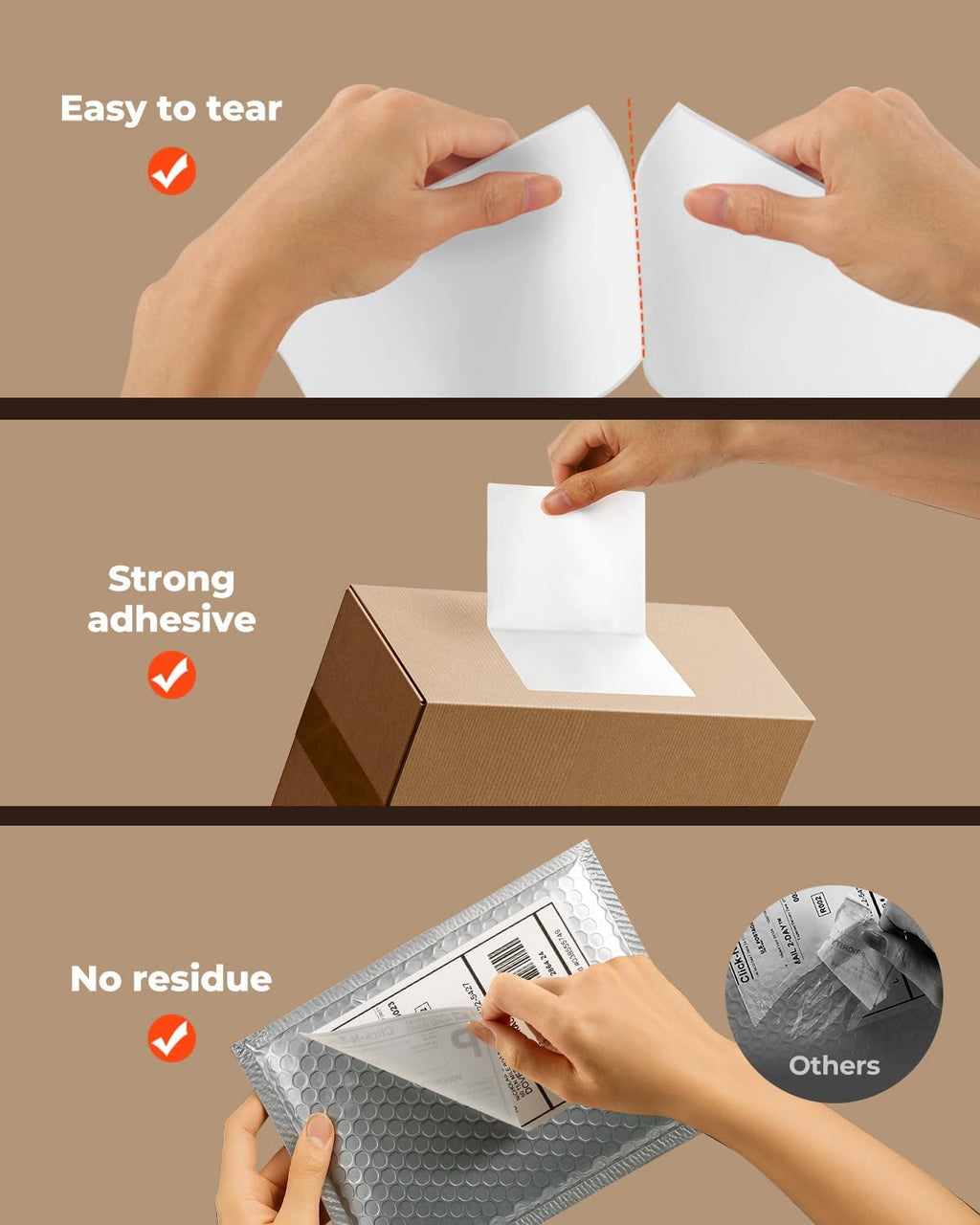 4x6 Thermal Printer Labels, Commercial Grade, 220 Sheets/Stack | 4"x6" Fanfold Shipping Labels, No BPA and BPS, Print