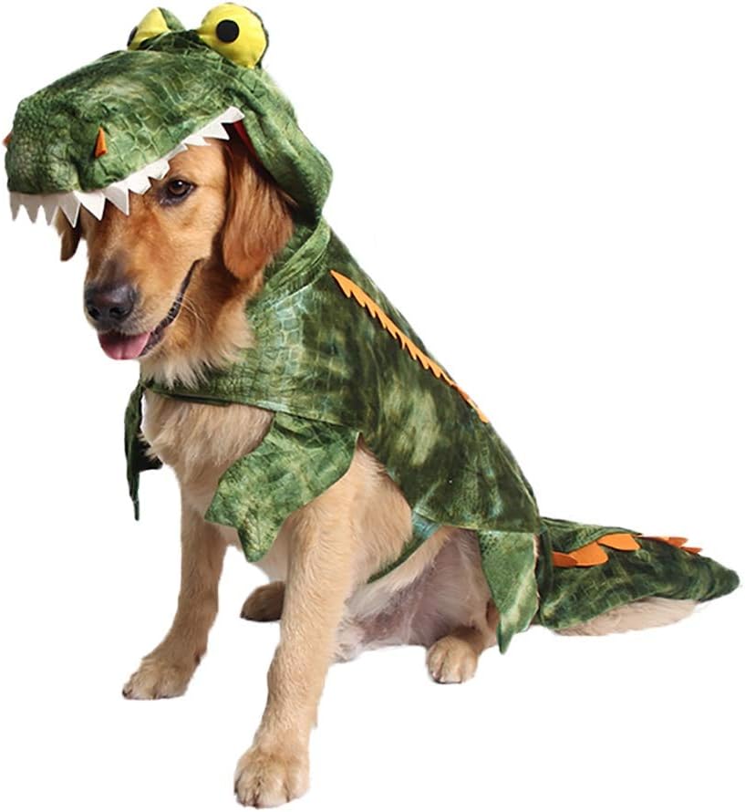 Alligator Dog Costume Dog Halloween Costume Crocodile Cosplay Hoodie Coats