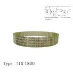 GOODYUSE T10-1800-20 PU Timing Belt, 10mm Pitch, 20mm Width, 1800mm Length, 180 Teeth, Synchronous Closed Loop Timing Belt for 3D Printers