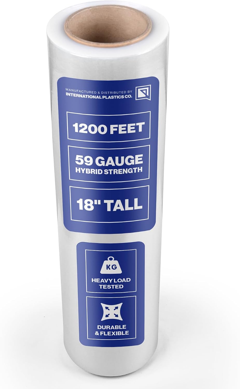 18" Plastic Stretch Film Wrap 1200 feet 500% Stretch Ability