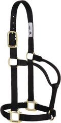 Weaver Leather Original Non-Adjustable Nylon Horse Halter, Large, Black