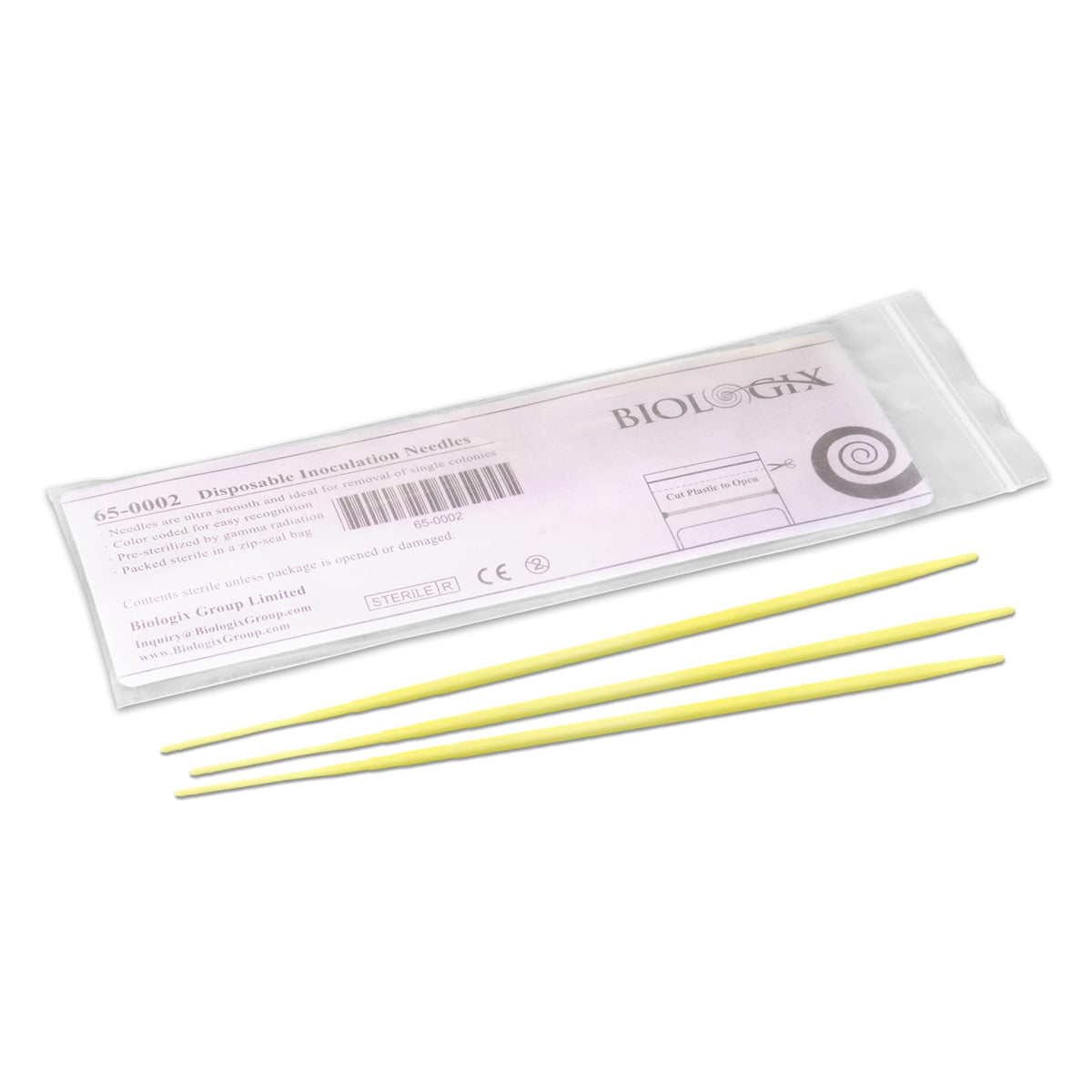 Biologix 25PCS Disposable Inoculating Needles, Gamma Sterilization, Inoculation Needle, Polystyrene, Use for Removal