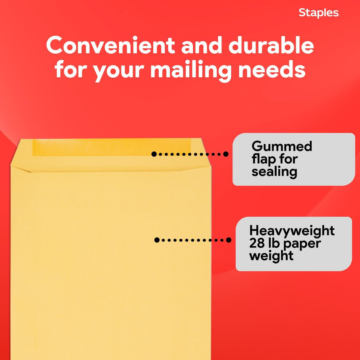 10x15 Kraft Clasp Catalog Envelopes, Brown, 100/Pack