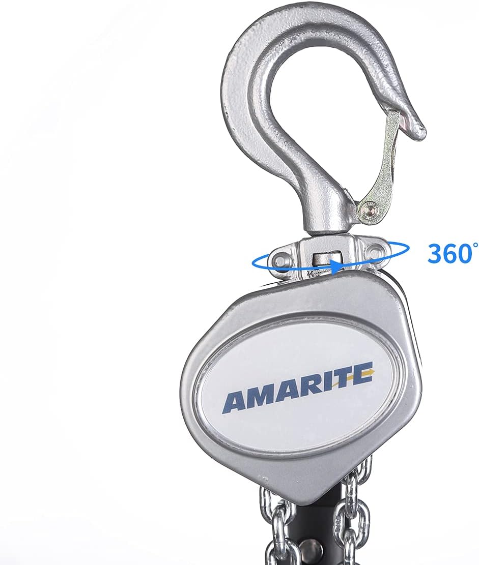 Mini Lever Chain Hoist, 1/2 Ton/1100 lbs, 5 ft Lift, 5.8 lb | CE certified, EN 13157 compliant, 1.5x load tested
