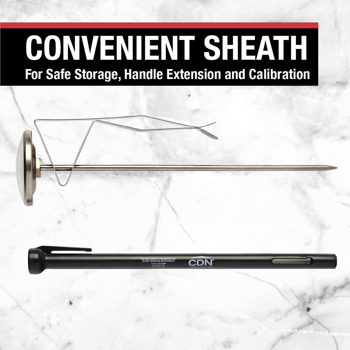 ProAccurate Candy & Deep Fry Thermometer | Insta-Read 7" Stem | NSF Certified | 100–400°F Range | For Candy, Sugar
