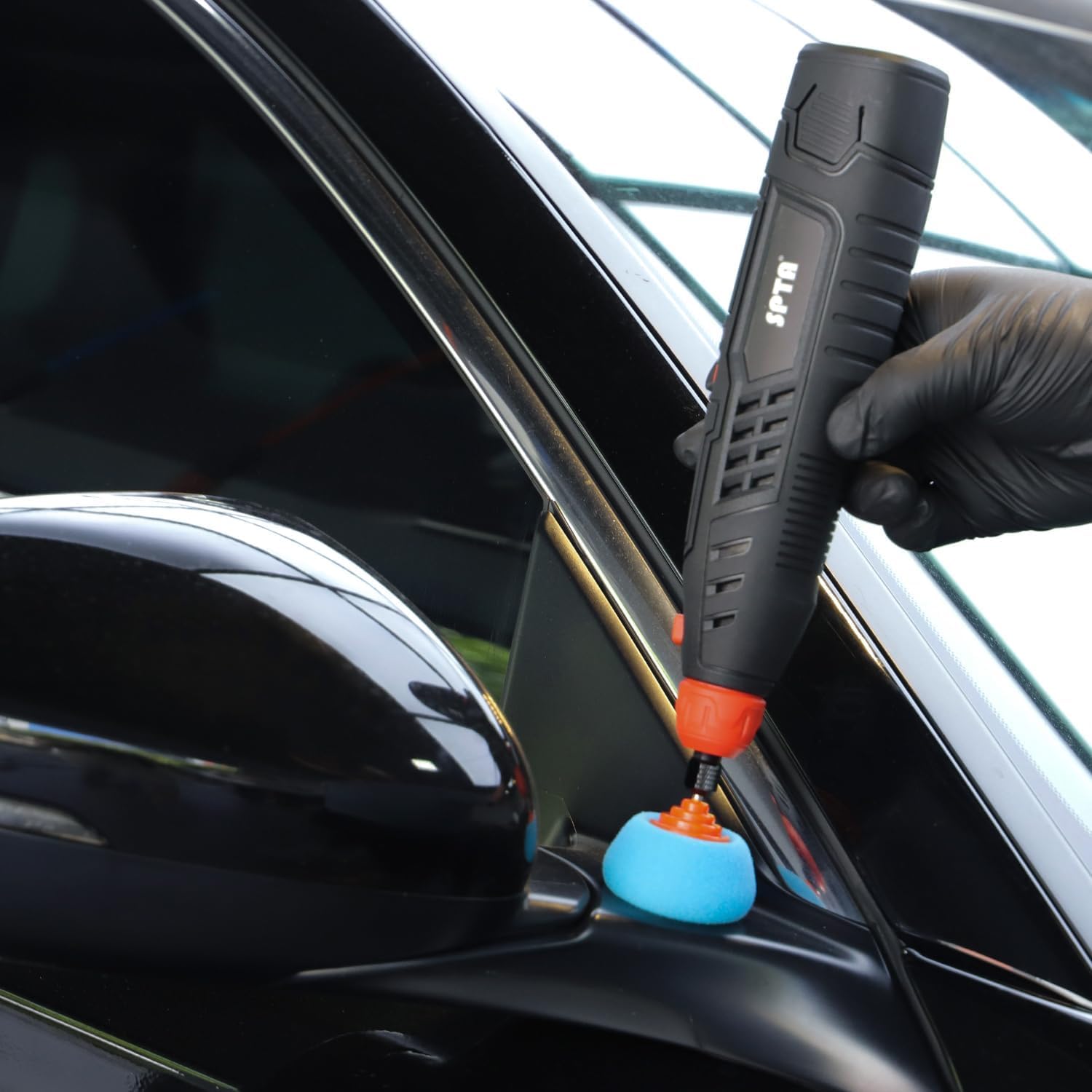 Cordless Rotary Tool, SPTA Powerful Mini Detail Polisher Kit, 36Pcs 12V Li-ion Battery 5,000-25,000 RPM Micro Auto