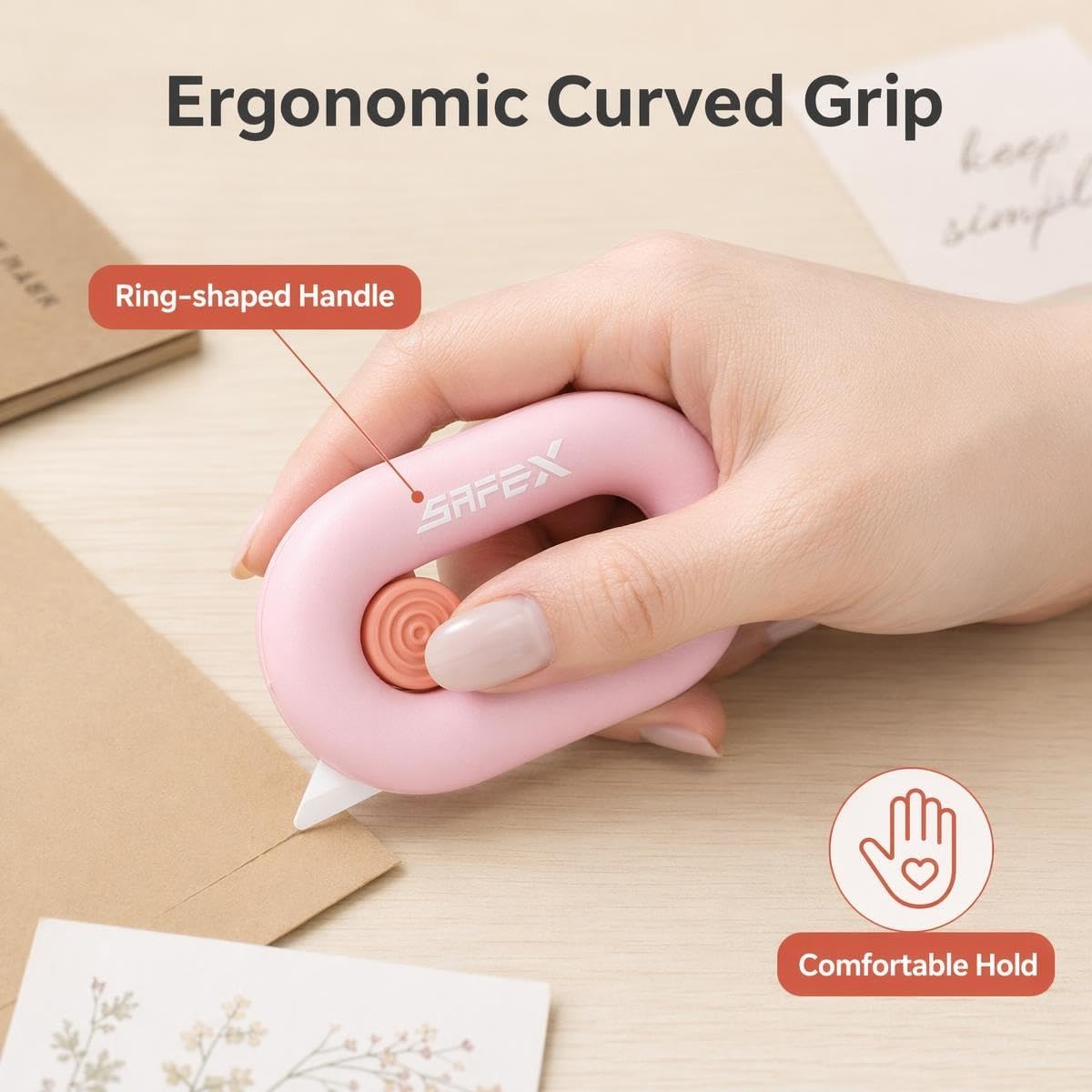 Box Cutter Retractable, Box Opener, Ceramic Box Cutter, Built-In Magnetic, Mini Box Cutter, Safety Box Cutter, Cute