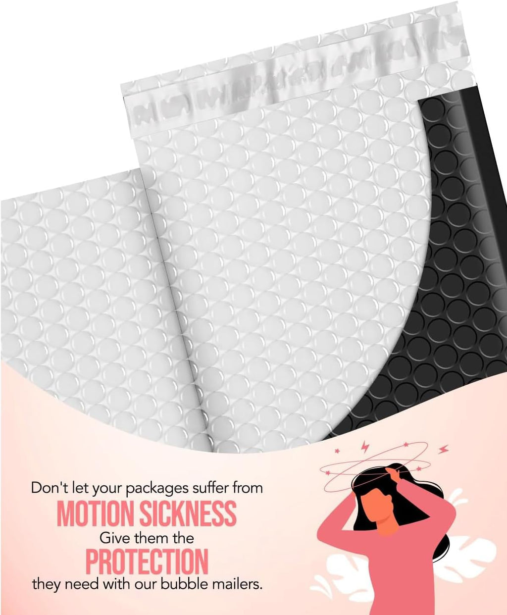 Black Bubble Mailers 8.5x12" 500 Pack Padded Envelopes Self Seal