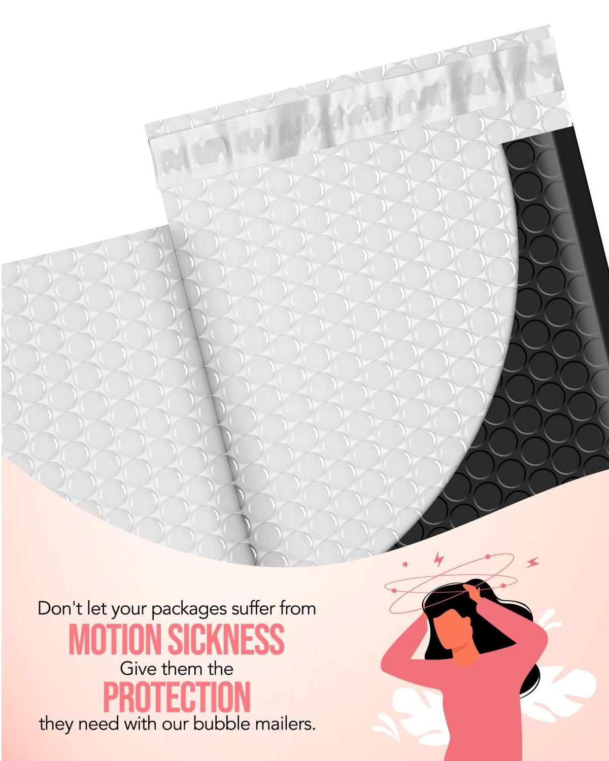 Black Bubble Mailers 8.5x12" 100 Pack Padded Envelopes Self Seal