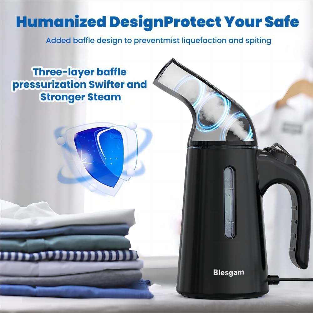 Steamer for Clothes 700W, Fast Heat-up in 40S Clothes Steamer | 120ML Water Tank, 25g/min Strong Penetrating Steam