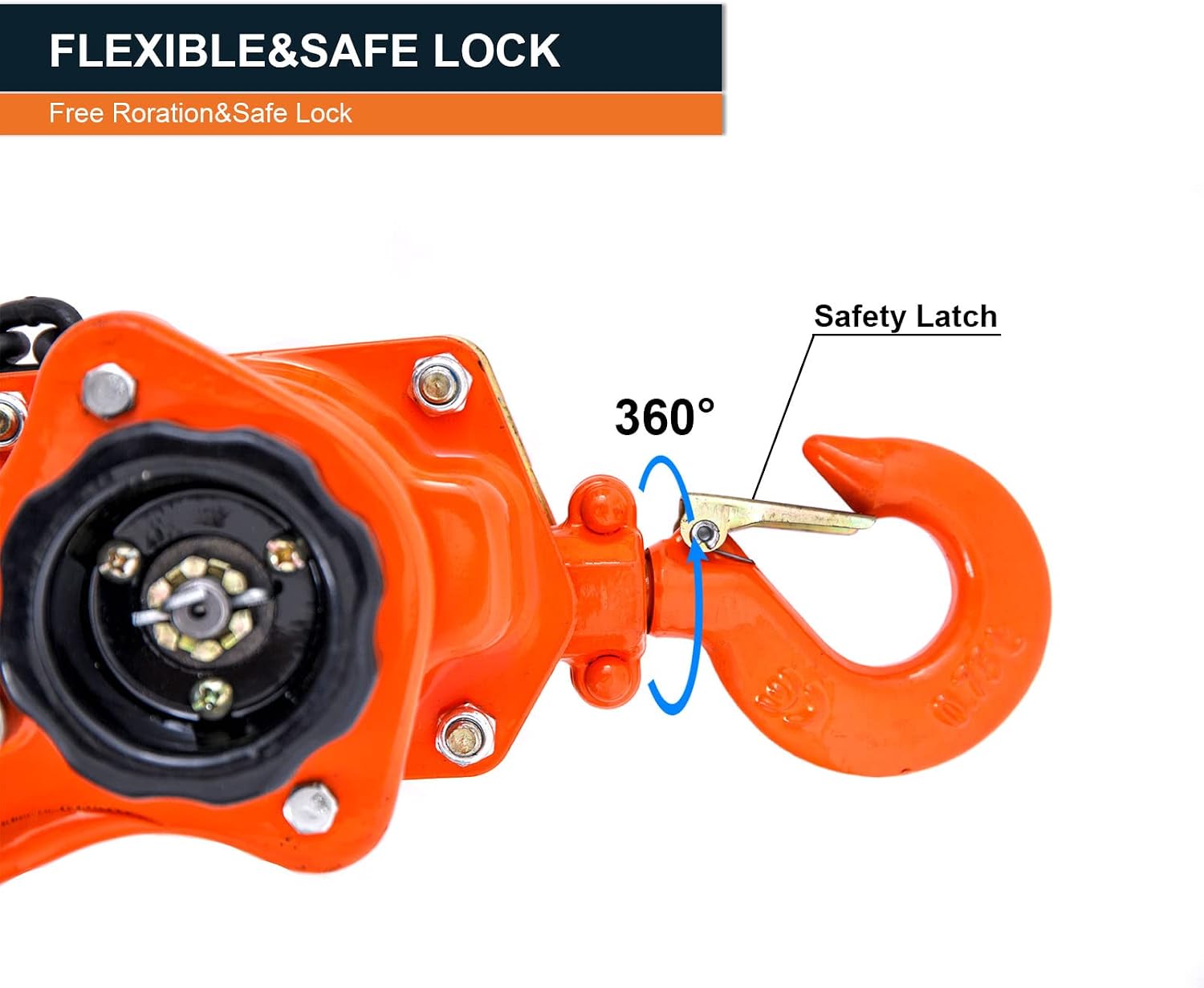 Lever Chain Hoist 1650lbs 10ft 3/4 ton Come Along Ratchet Puller Hoists for Heavy Duty Lifting