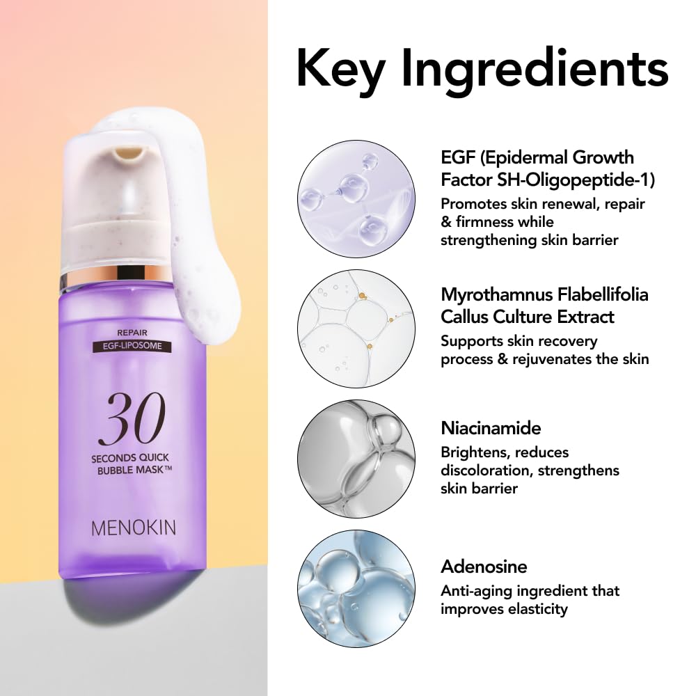 30 Seconds Bubble Mask REPAIR, EGF Liposome Face Mask, 2.36 fl oz