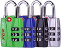 Open Alert TSA Approved Luggage Locks - 3 Digit Combination, Easy Read Dials, Zinc Alloy Body - Ideal Travel Lock for