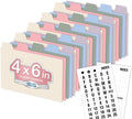 4"x6" Plastic Index Card Dividers, Pastel Colors, 25 Pack | Heavyweight, A-Z, Made of Polypropylene, Alphabetical