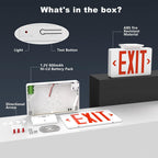 LED Exit Sign with Emergency Light,Double-Sided&Battery Backup 2Pack