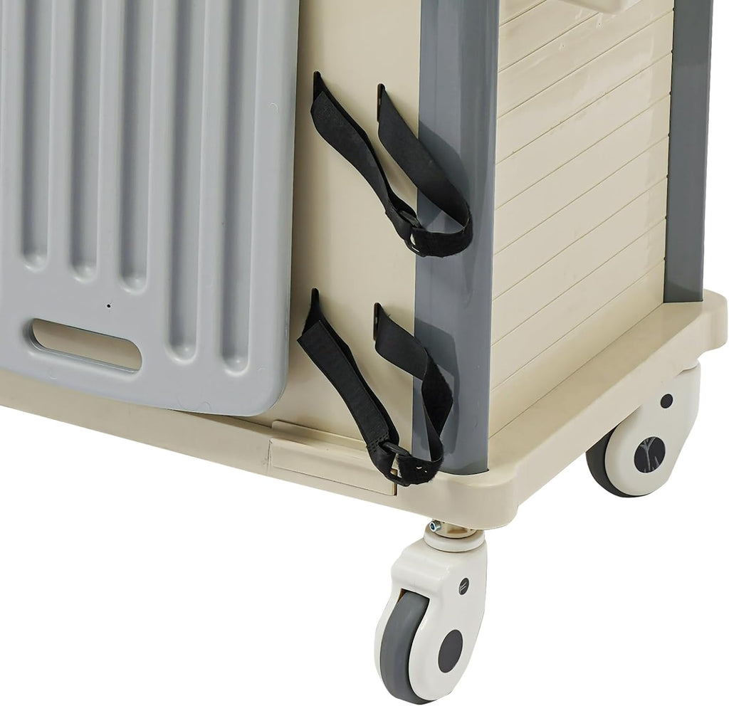 5-Tier Medical Cart, Medical Rolling Storage Crash Cart with Wheels & Drawers, Mobile Medical Utility Cart with