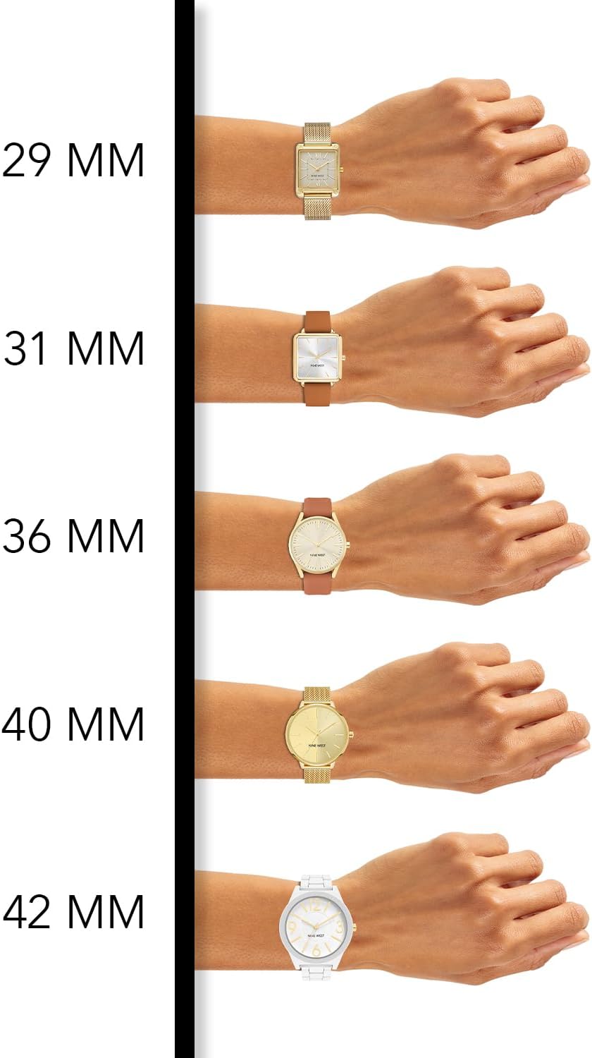 Nine West Women's Floral Dial Mesh Bracelet Watch