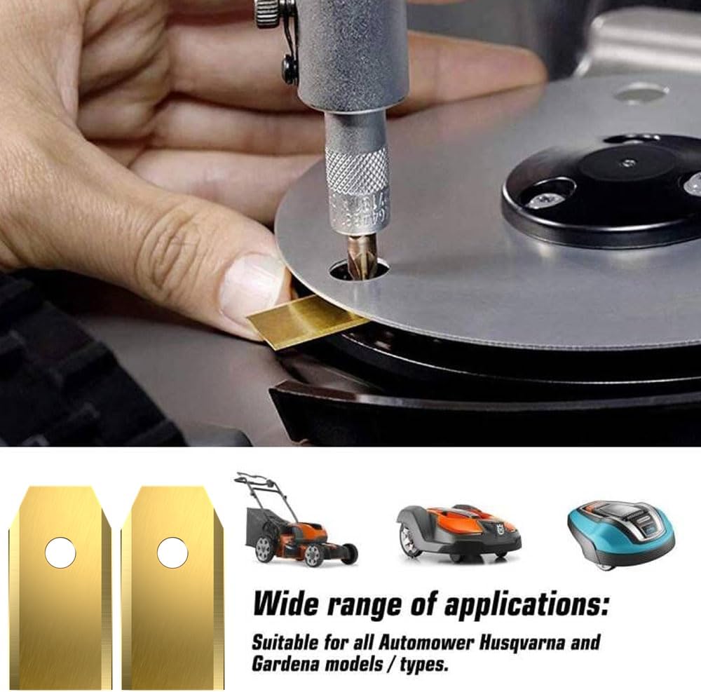 Replacement Robotic Mower Blades (Titanium Coating) for Husqvarna Automower,Gardena Robot Mower, Compatible with