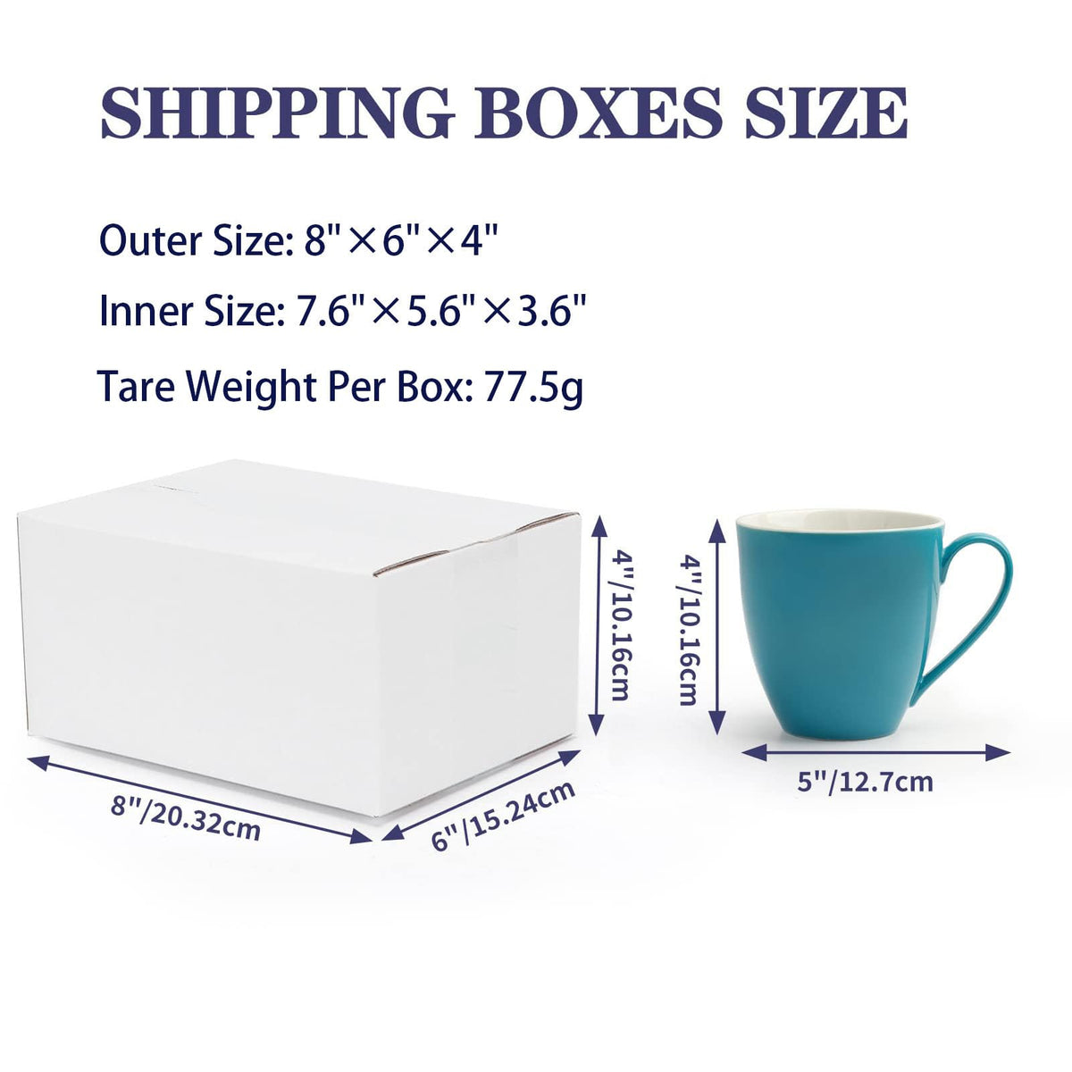 40 Pack Small Shipping Boxes 8x6x4 Inches
