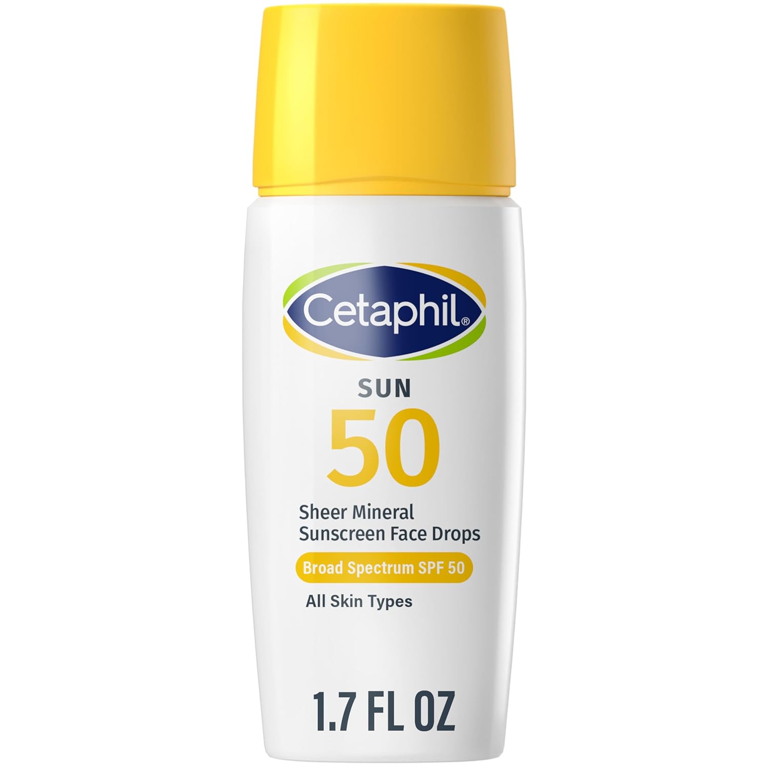 Sheer Mineral Face Sunscreen, SPF 50, Zinc Oxide, 1.7 Fl Oz | 100% Mineral Broad Spectrum SPF 50, Zinc Oxide