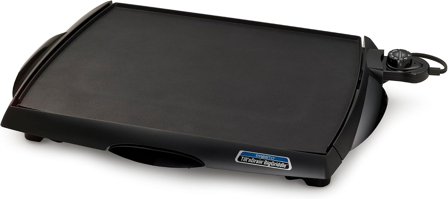 07046 Tilt 'n Drain Big Griddle Cool-Touch Electric Griddle