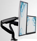 Dual Monitor Arm Mount | Desk Stand | Two Articulating Gas Spring Height Adjustable Arms | Fits 2 x 24 27 29 30 32