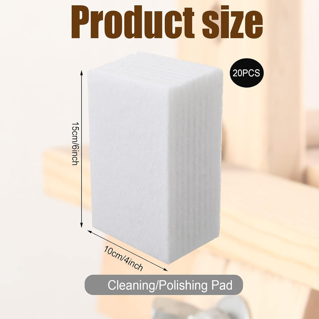 20 Pcs White Scrubbing Pad Non Scratch Scouring Pads, 4 x 6 Pulgadas