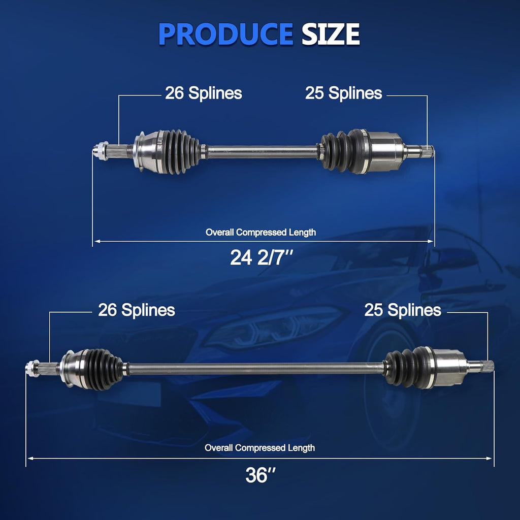 MAXFAVOR CV Axle Joint Assembly Front Compatible with Honda Civic 2006-2011