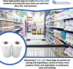 Clear Poly Bags, 6" x 3" x 15", 1 Mil, 2000 Count, 8 Rolls