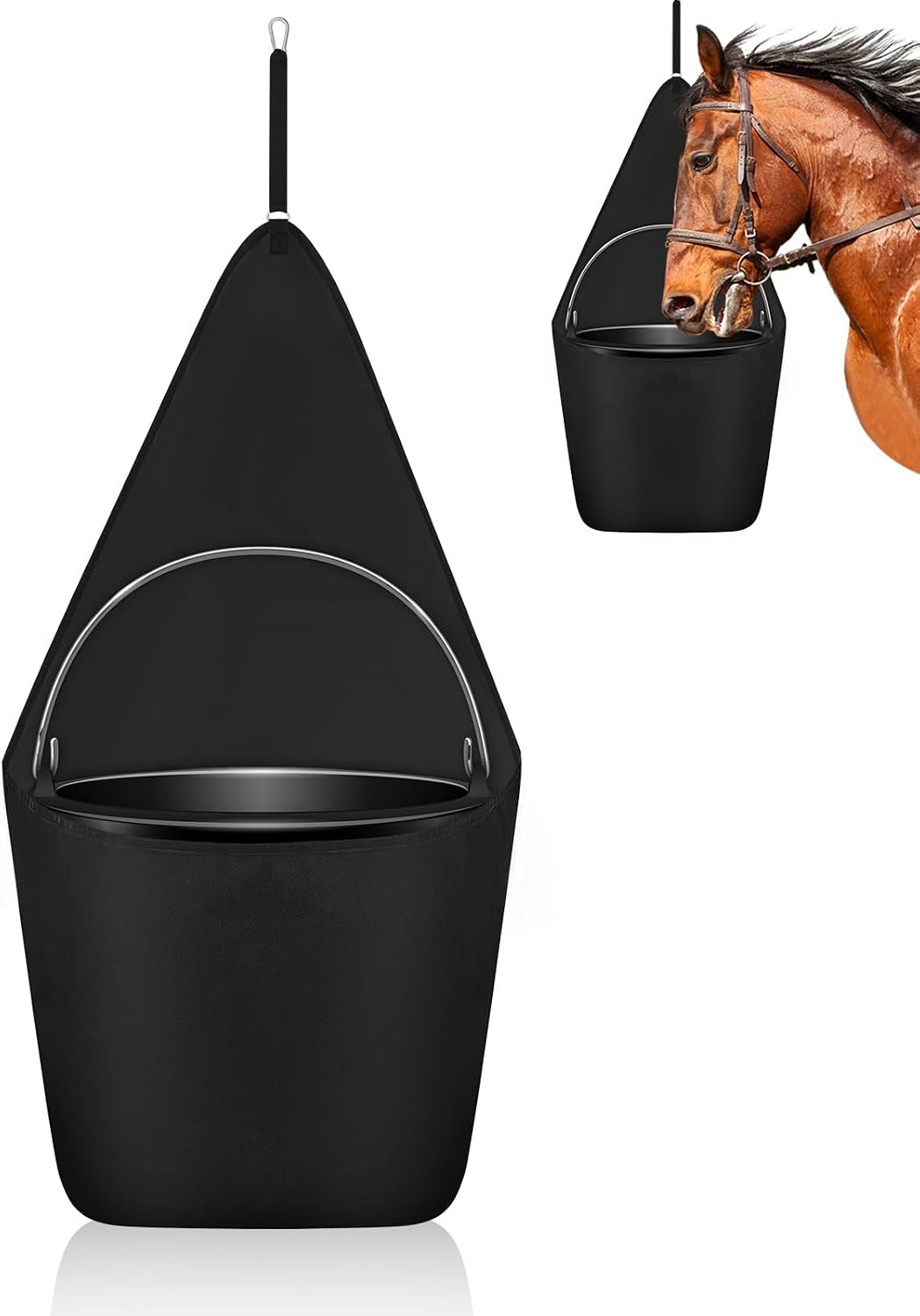 1 Pcs Horse Feed Bag Water Bucket for Horse Trailer Accessories
