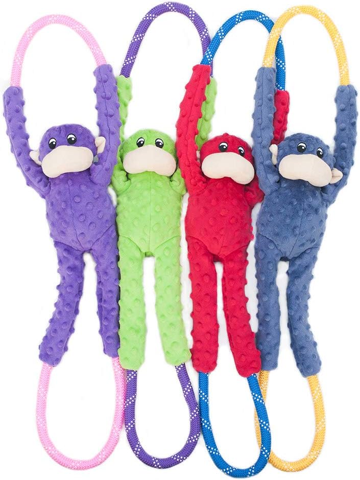 RopeTugz Durable Dog Pull Rope Toy - Blue Monkey