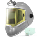 Auto Darkening Welding Helmet with Side View and LED, Silver
