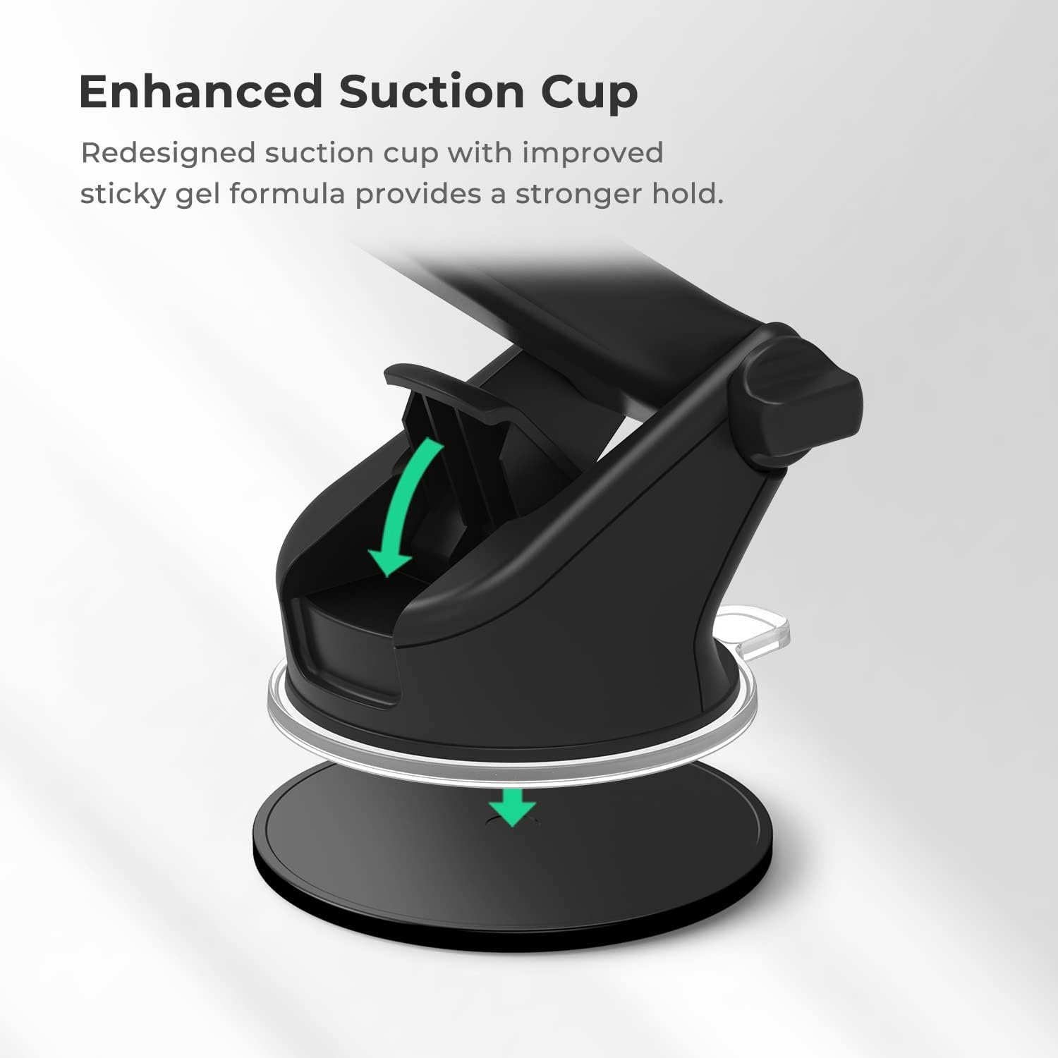 Easy One Touch Signature Dashboard & Windshield Universal Car Mount Phone Holder Desk Stand with Suction Cup Base and