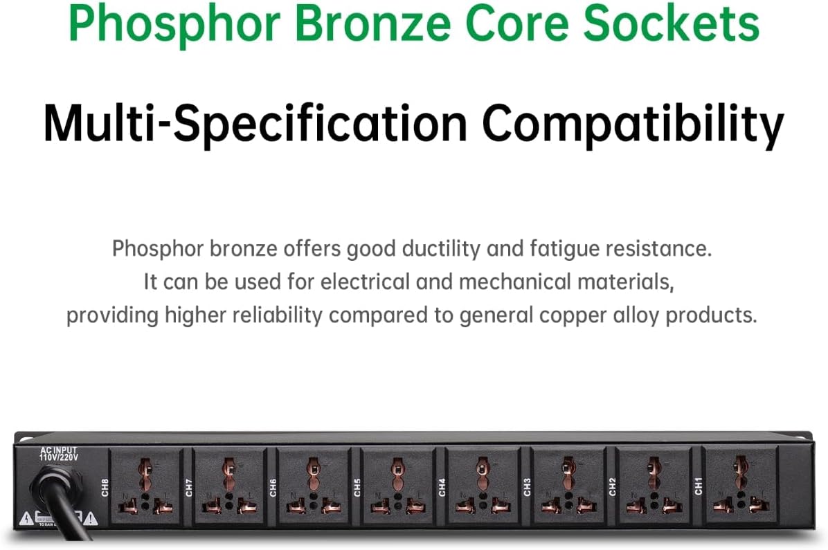 10-Outlet Power Sequencer, Power Conditioner, Independent Switch
