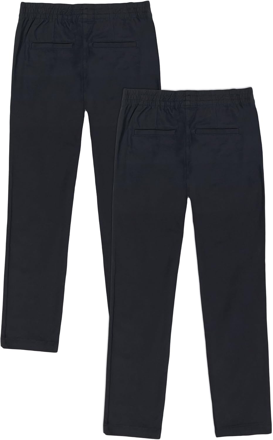 Girls' School Uniform Pull on Stretch Twill Pant, Straight Leg, Multipack
