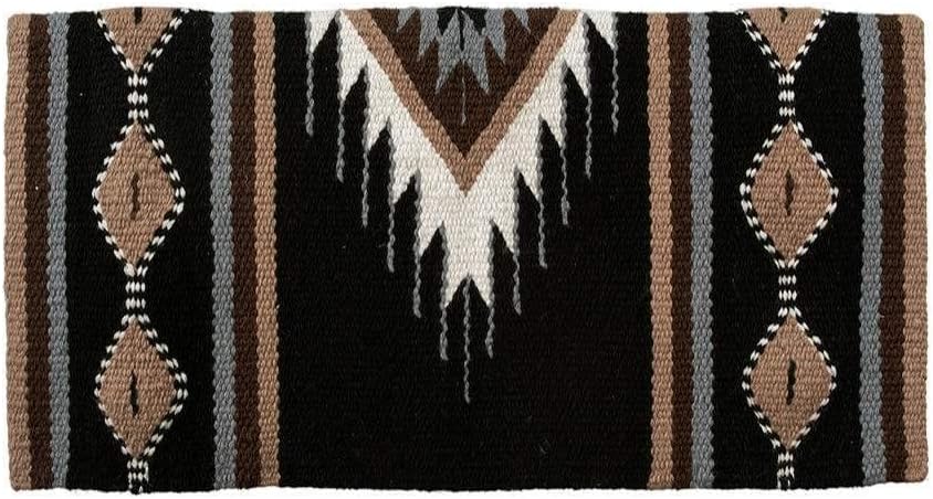 Del Rio Saddle Blanket Turquoise/Black 36X34