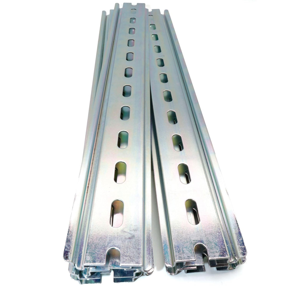 10 Pieces TS35/7.5 Slotted DIN Rail, 12" Long 35mm Wide 7.5mm High