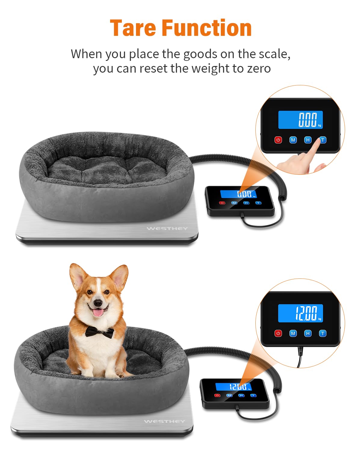 Shipping Scale, 0.5oz-440lb Digital Postal Scale for Packages | High Accuracy for Packages, Mail, Luggage, Pet, Food