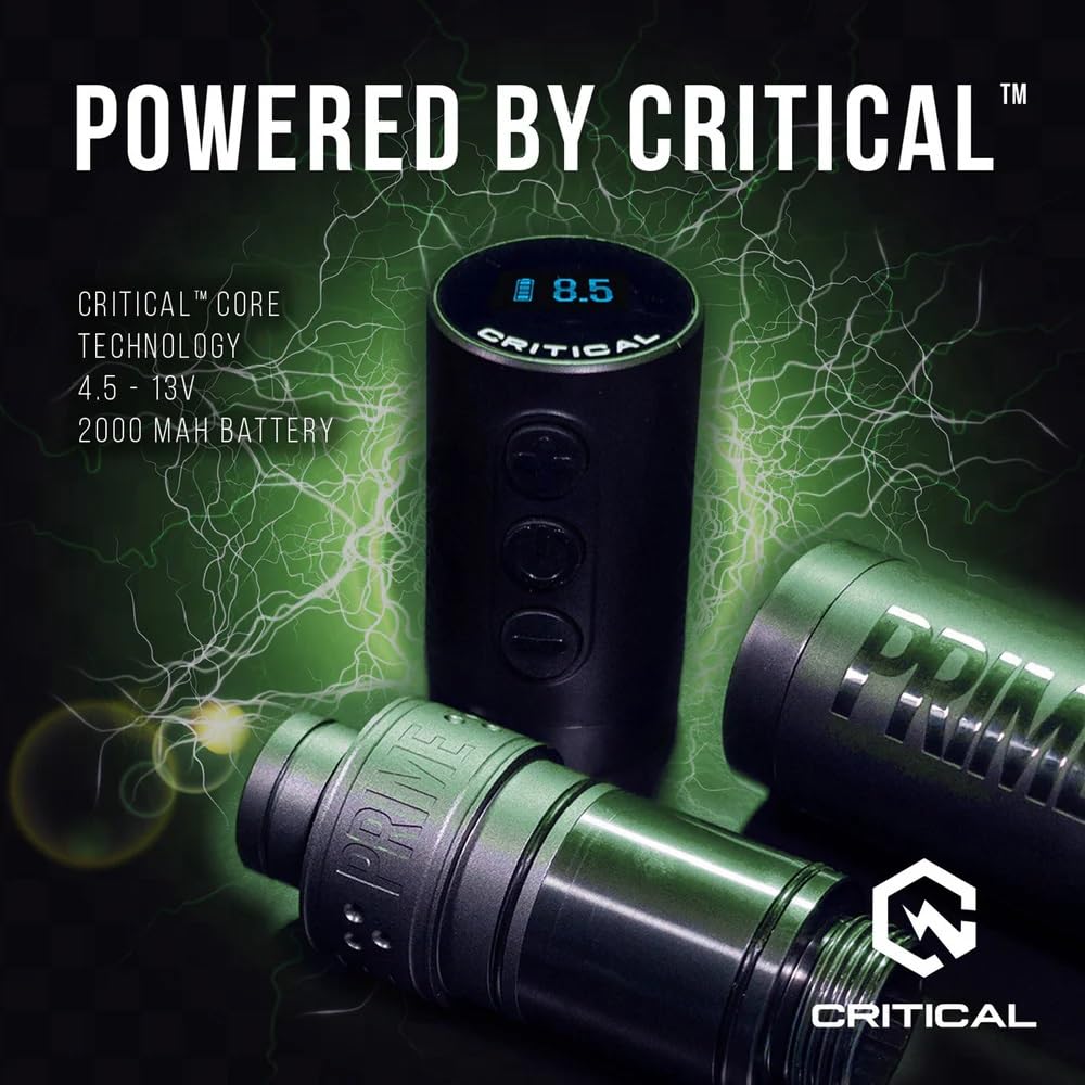 X Critical Wireless Cartridge Tattoo Machine Kit Full Set Wireless Tattoo Machine Pen with Wireless Tattoo 2000mAh