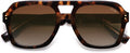 Retro Thick Polarized Aviator Sunglasses for Women Men, Large Trendy Bold Square Pilot Shades SJ2385