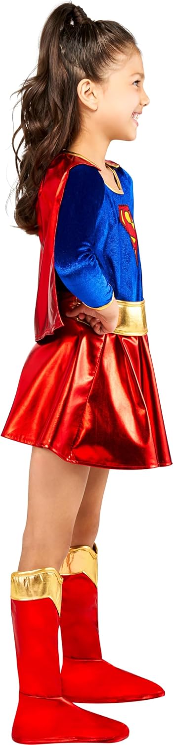 DC Comics Superheroes: Supergirl Costume Dress for Kids, Girls Costume