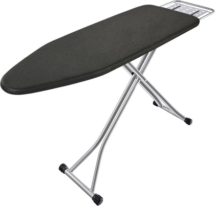 Full Size Ironing Board, Sturdy Frame, Heat Resistant Cover, Iron Rest | Stable Steel Construction, Wide Ironing
